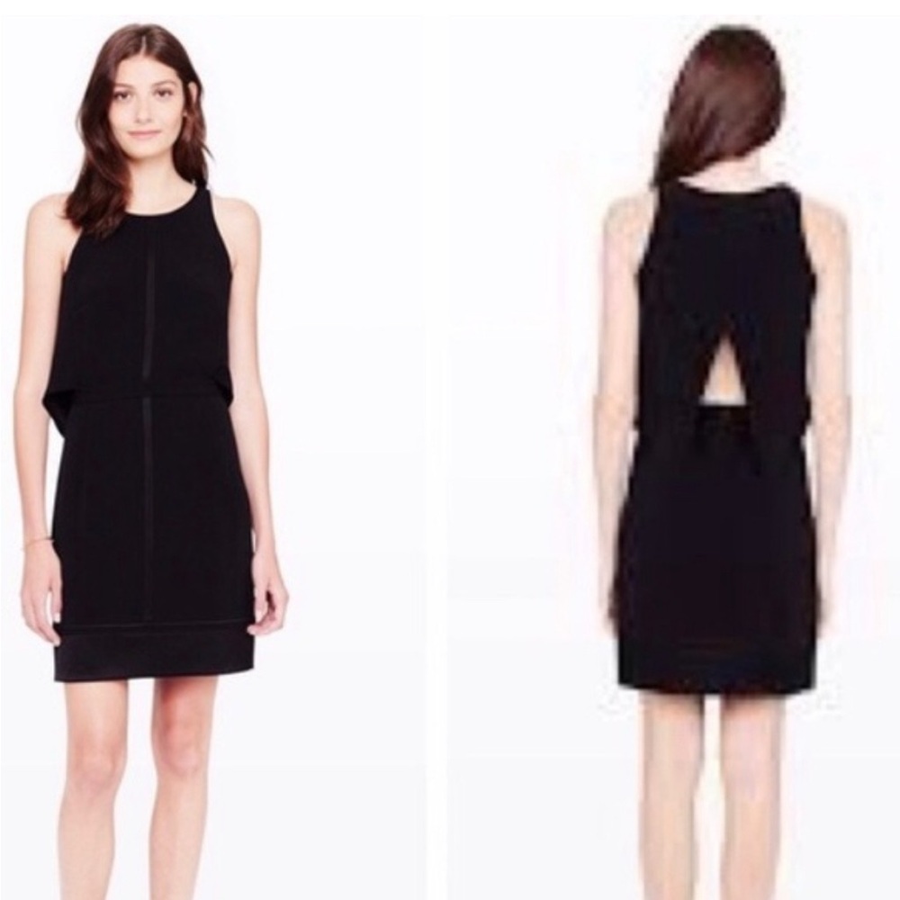 Club Monaco Sheath Sleeveless Open Back Dress in Black - Size 6